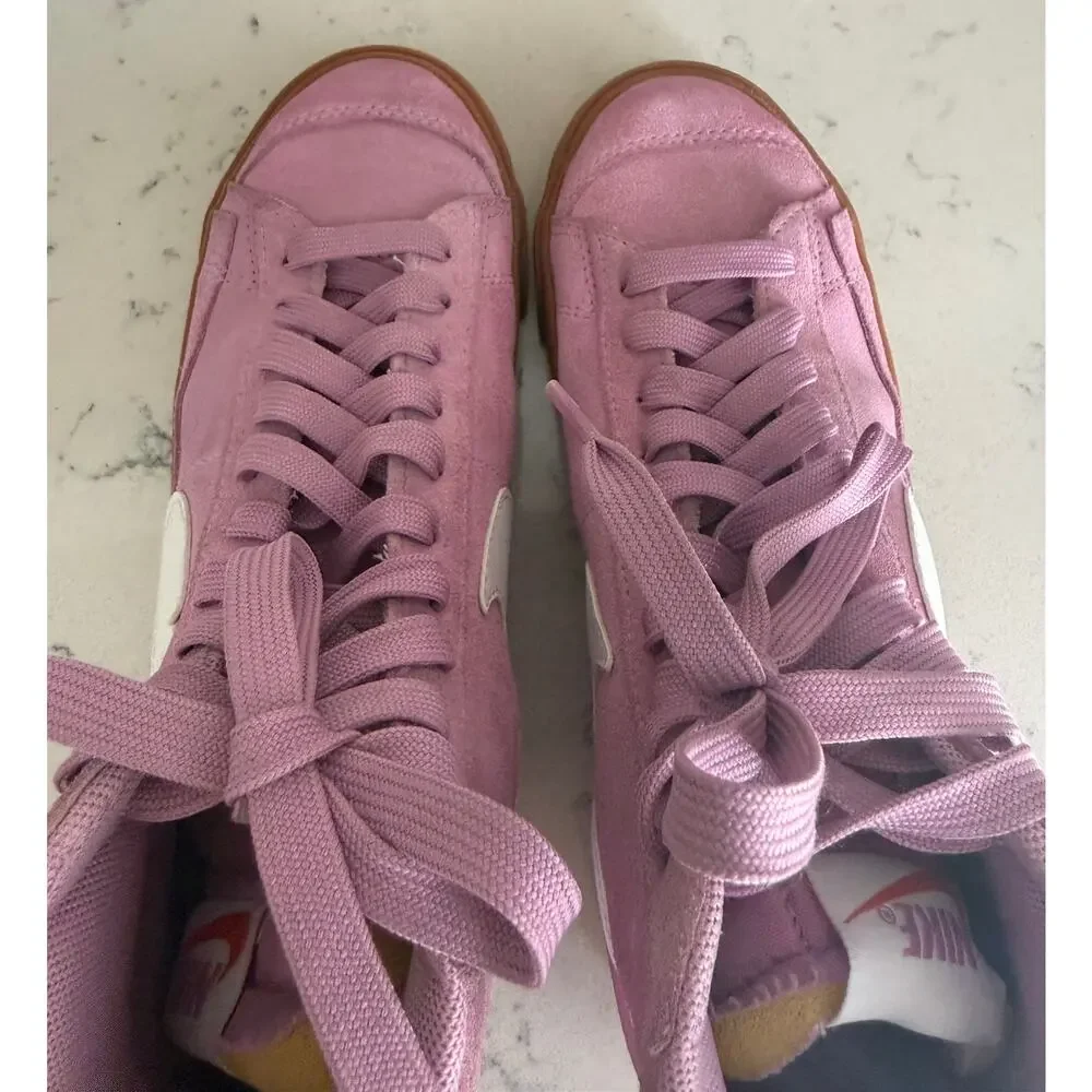 Nike Blazer Mid '77 Women's 7.5 Suede Pink Gum Sole Sneakers